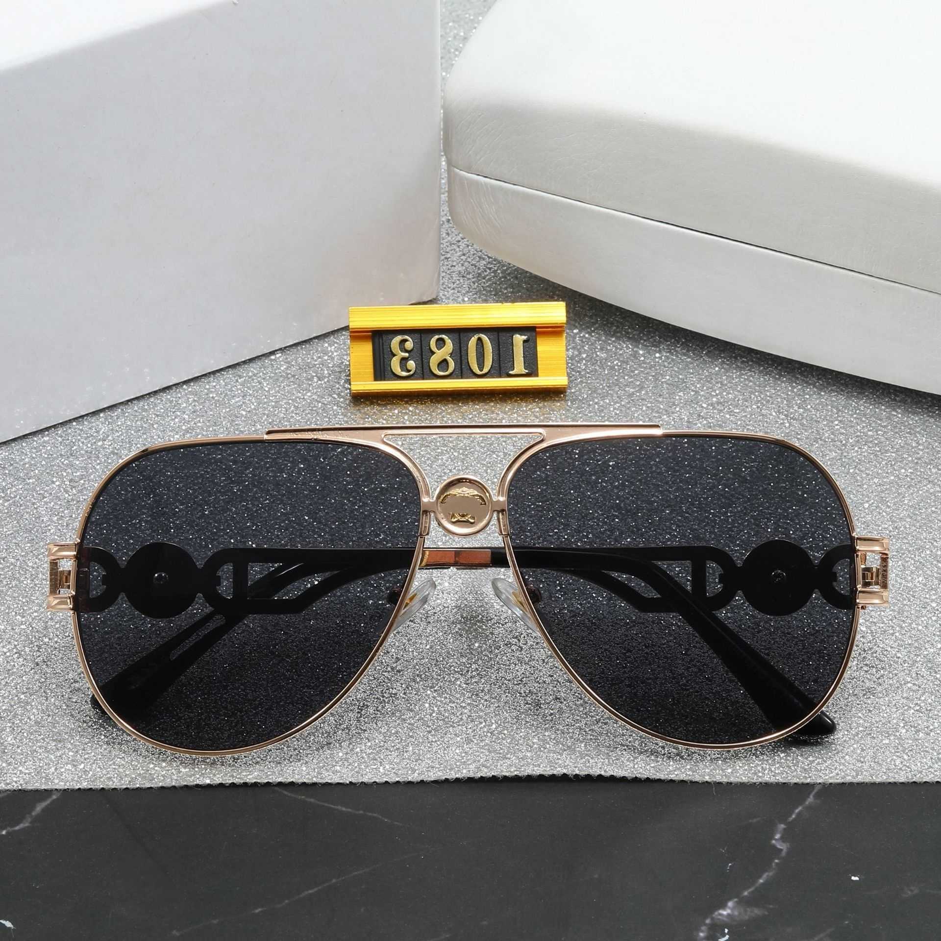 sunglasses leg sunglasses for women men Polarized Trend resistant glass Casual Versatile eyeglasses Geometric Pilot sunglass S260606