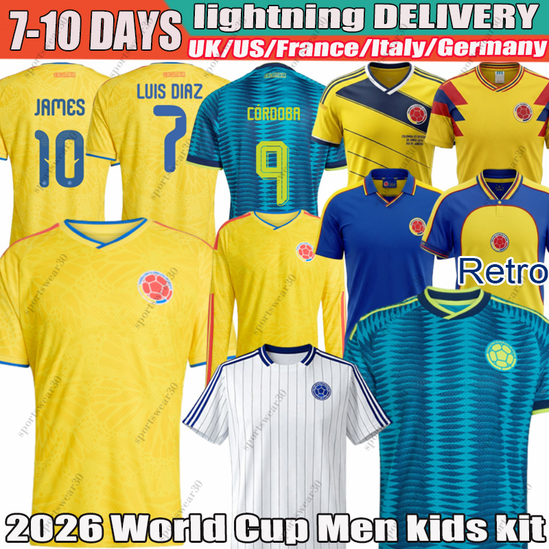 colombia world cup 2026 Luis Diaz JAMES J.LERMA Soccer Jerseys Borre Suarez Campaz Lerma Munoz football shirt mens kids kit-image-956485150