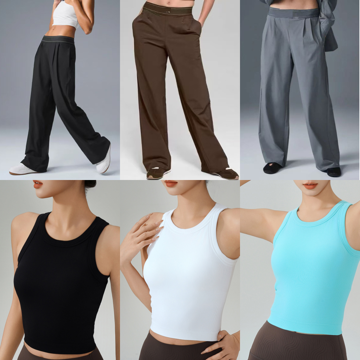 Pantalon de sport de yoga pour femmes Pantalon de studio de danse taille haute pleine longueur Pantalon de jambe droite capable de porter des jog
