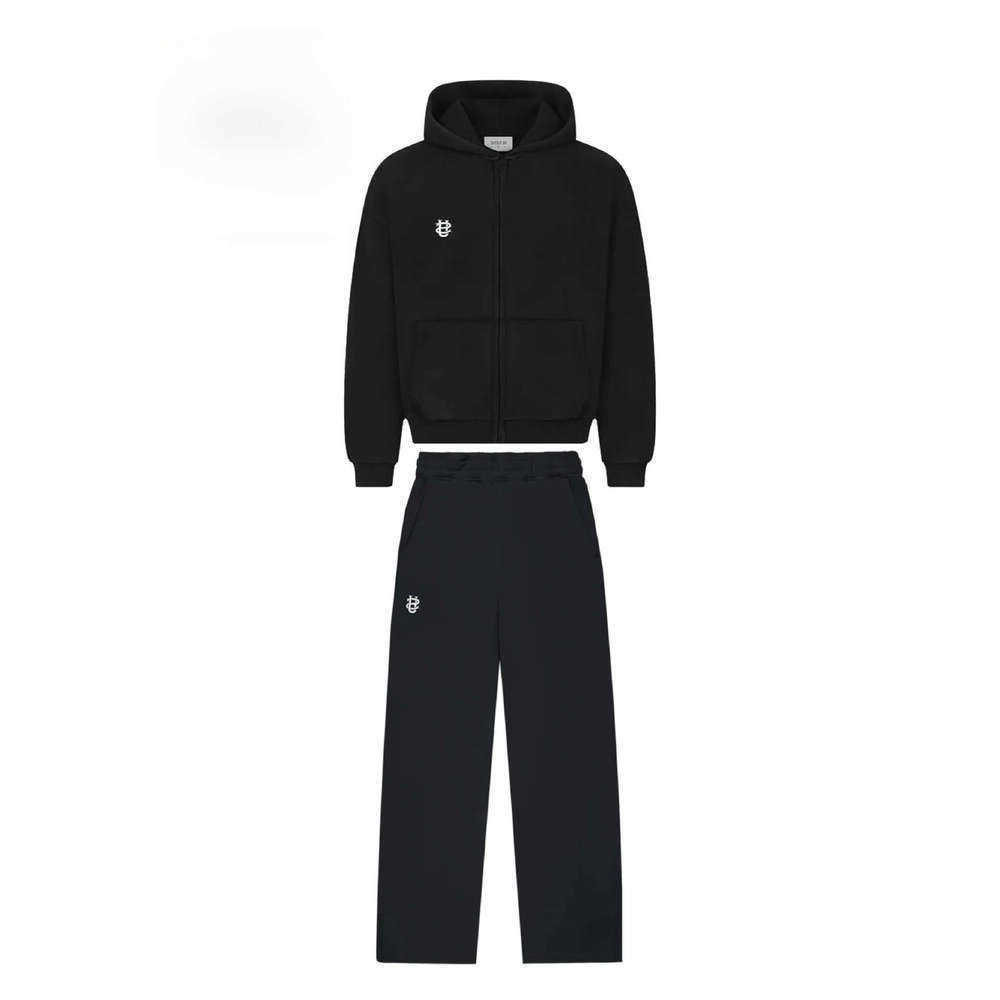Embroidery Mens Tracksuits Solid Color Hooded Sweater Loose Fce Pullover Sportswear Dark Blue Plus Thick Street Home Casual Mens Clothing S260606