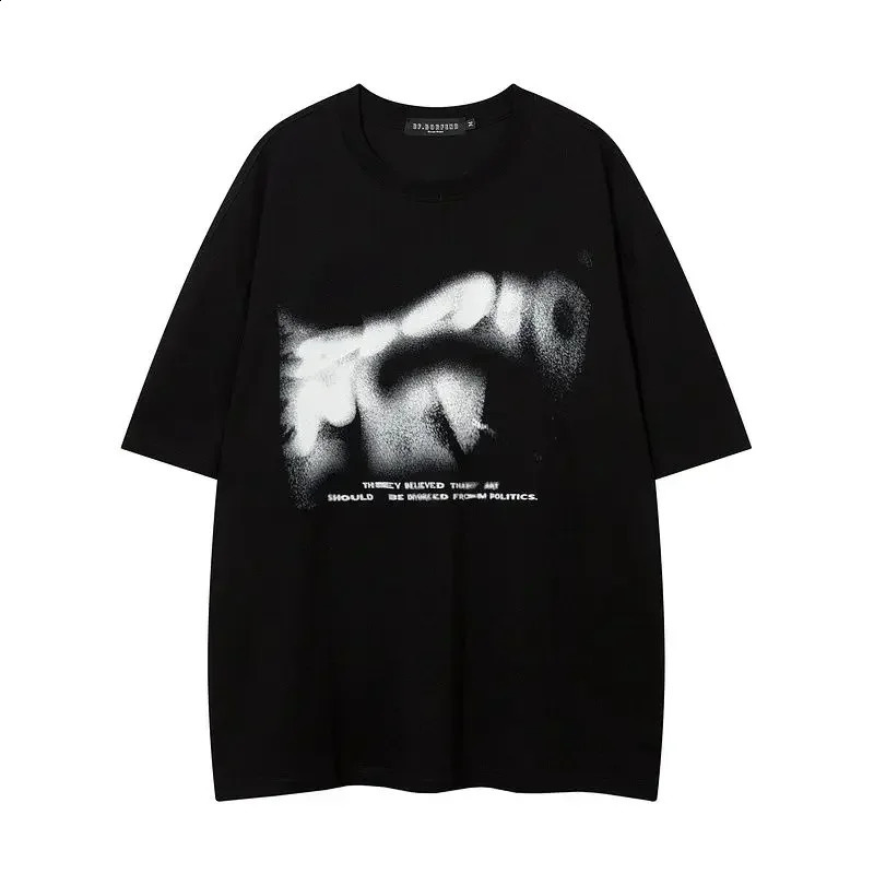 Hip-hop Simple Personality Womens T-shirt American Retro Street Graphic T-shirt Fashion 260604bj