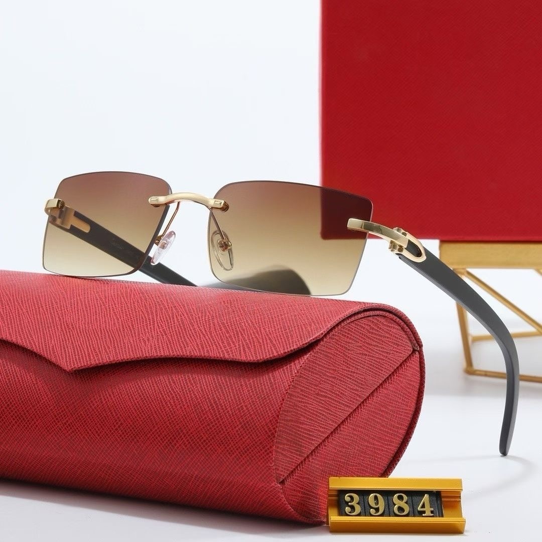Luxury Polygons Designer sunglasses women men classic Summer Fashion Style metal and Plank Frame eye glasses UV Protection Lens
