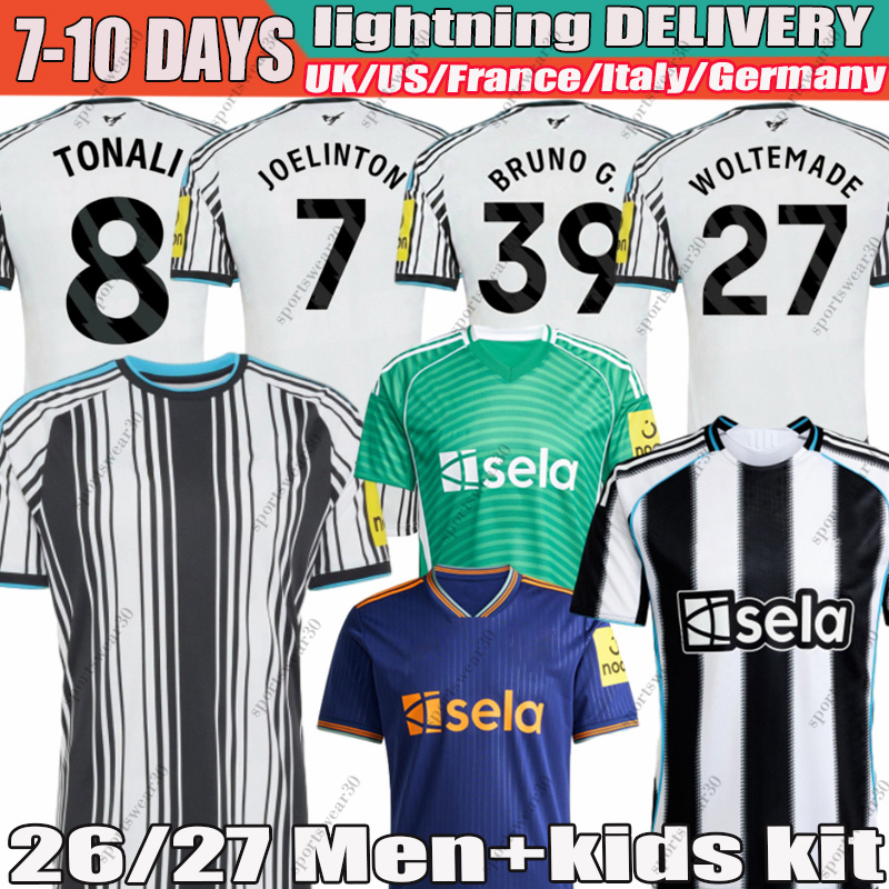 newcastle 26 27 Soccer Jerseys NUFC Bruno G Elanga Gordon Botman Joelinton Tonali Livramento Willock Krafth 2025 football shirt mens kids kit-image-956484909
