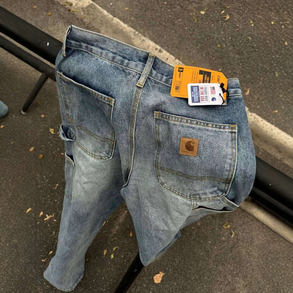 Mens Designer Clothes high quality baggie jeans mens denim shorts Flying dog Workwear Style Loose Straight Leg High Street Denim Jeans Long Trousers