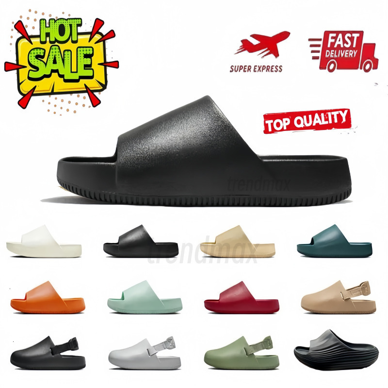 2026 Top Calm Slides Mens Slippers Womens Designer Flip Flops Calm Mule Sail Sesame Beach Sports Scuffs Black Green Red Mens Womens Classics slipper