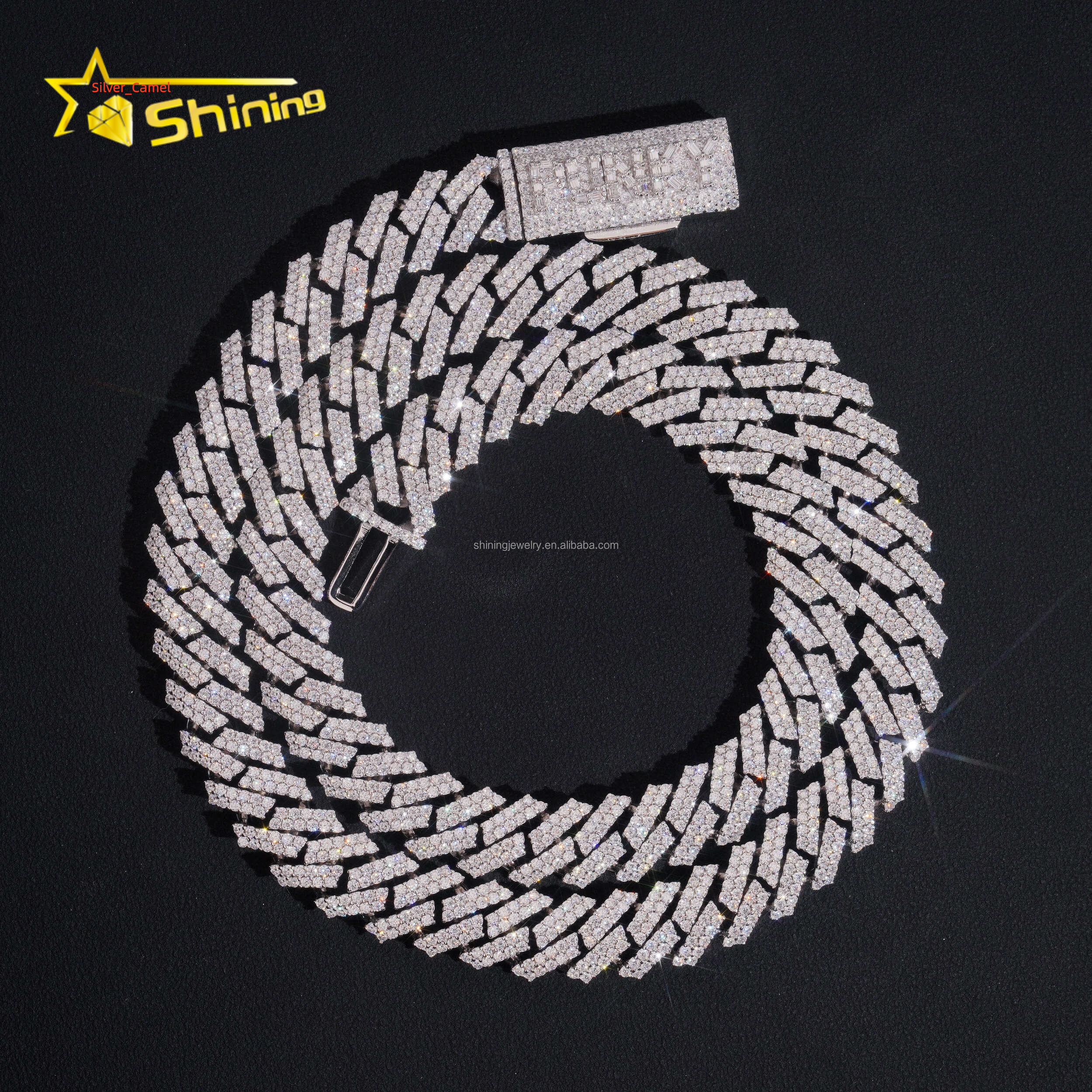 Personalized Name Lock GRA Certificate 12mm Two Rows Iced Out Moissanite GRA S925 Sterling Silver Hip Hop Miami Cuban Chain