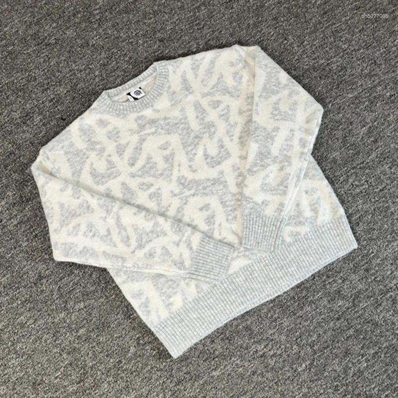 Men's Sweaters High Quality Casual Mertre Sweater Men Women Loose Comfortable Round Neck Jacquard Knitted Pullover