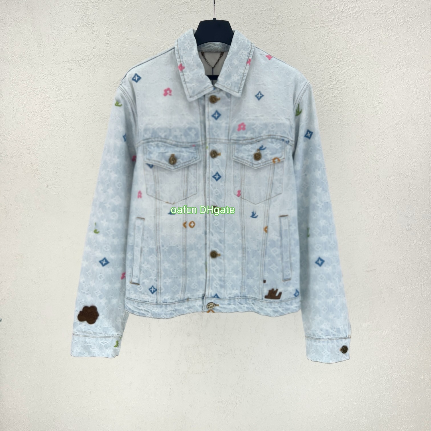 Designer Jackets luxury Men Coats Cotton print high street casual loose denim jacket Long Sleeve Lapel button fashion Outerwear couple Clothing