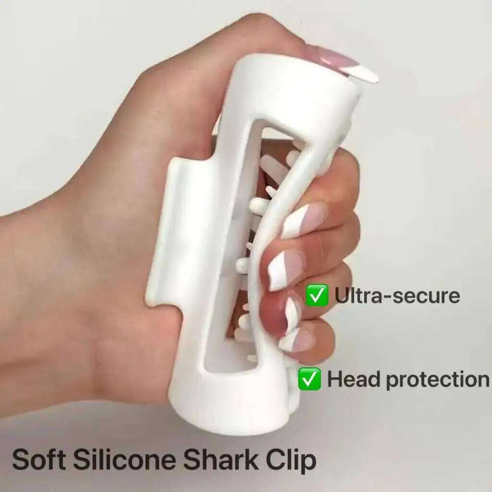 2026 Sunmer 1pc soft silicone shark with high-end feel, anti-drop and non-fragile grip clip, protect the head,