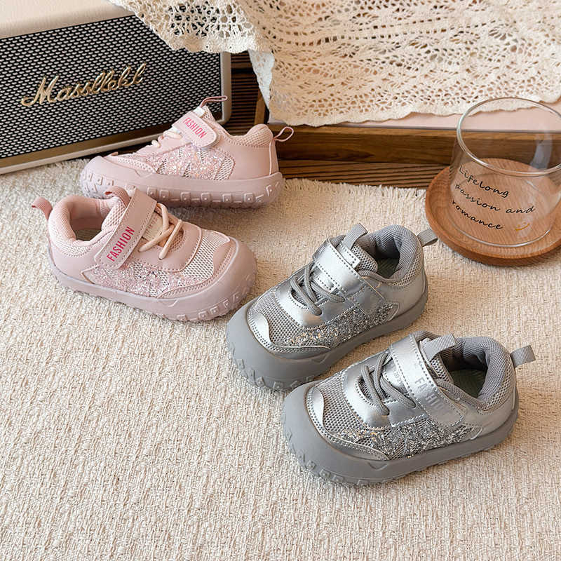 Childrens Sports Shoes 2026 Spring and Autumn New Model Girls Mesh Shoes Soft Sole Casual Shoes Toddler Non-Slip Single Shoes Running Shoes L260606K