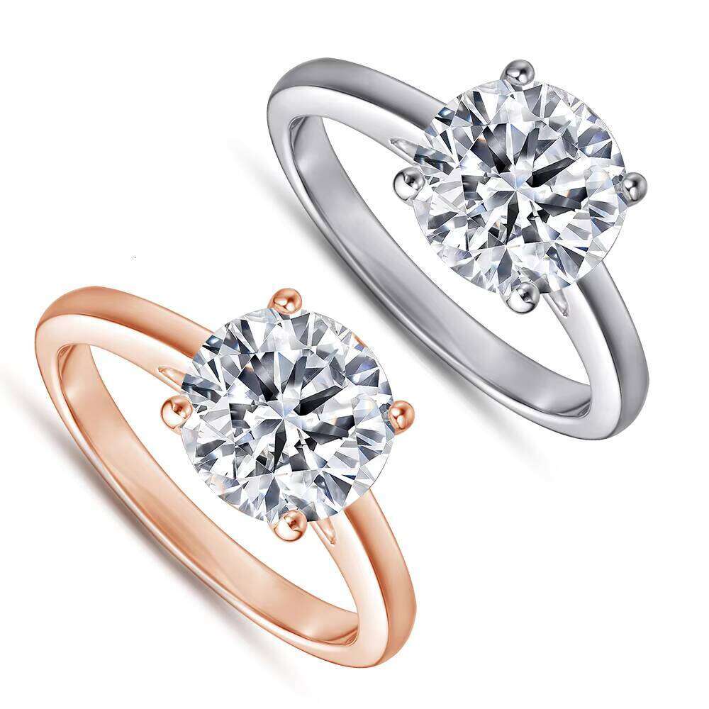 2ct Fine Jewelry 925 Silver/14K or 18K Gold PlatedIce with VVS moissanite Wedding Ring for Women