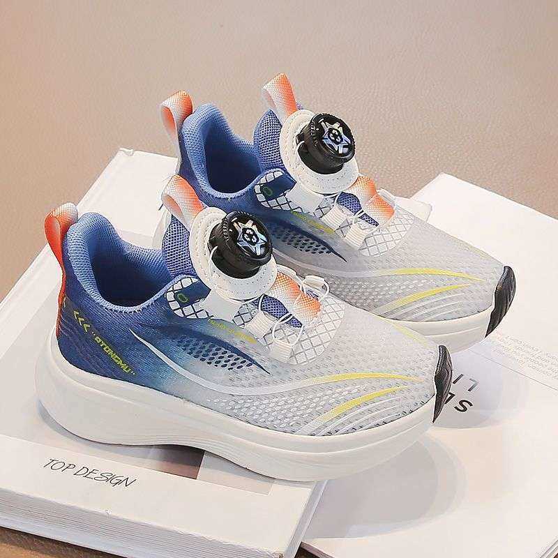 Boys 2025 Spring and Autumn Lightweight Breathable Soft Sole Sneakers for Older Children Little Boys Non-Slip Running Shoes L260606IVP7