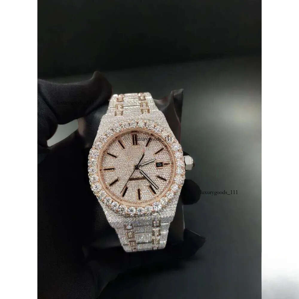 High-quality mens and womens moissanite diamond watch, Luxury design Fully Automatic mechanical D color Iced Out VVS Watches Fast Shipping