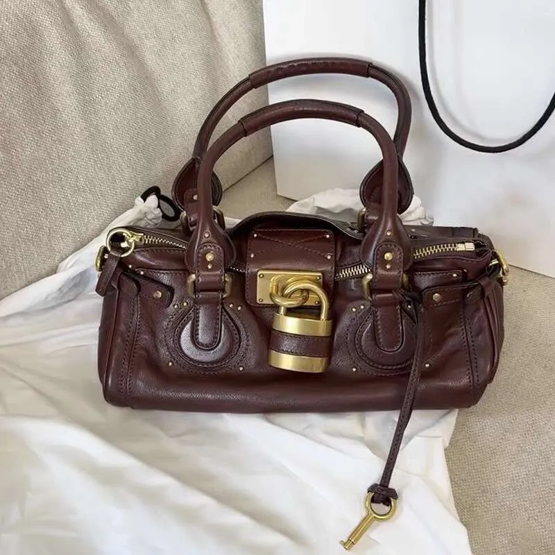 women paddington padlock shoulder bag design large tote bag classic black beige camel 2026 new