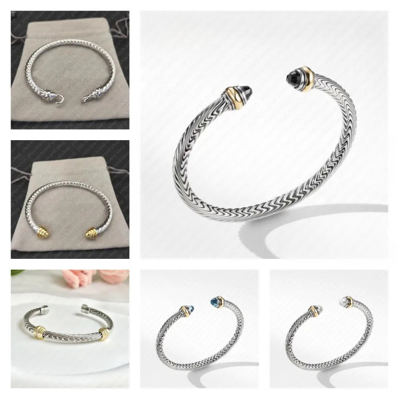 Luxury designer bangle bracelet jewelry for women mens silver Copper Twisted cuff bangles Cowboy jewelery men bracelets 18k gold bangle braclet bead