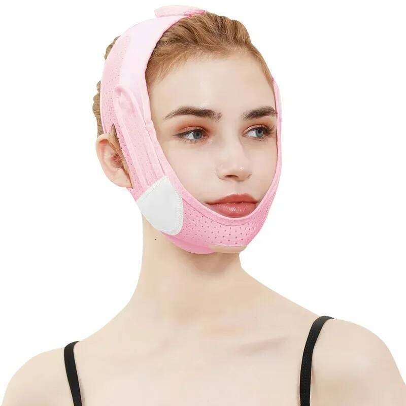 Breathable V-Line Cheek Lift Band Thin Mask Double Chin Reducer Anti-Wrinkle Face Bandage for Shaping And Tightening cf94c