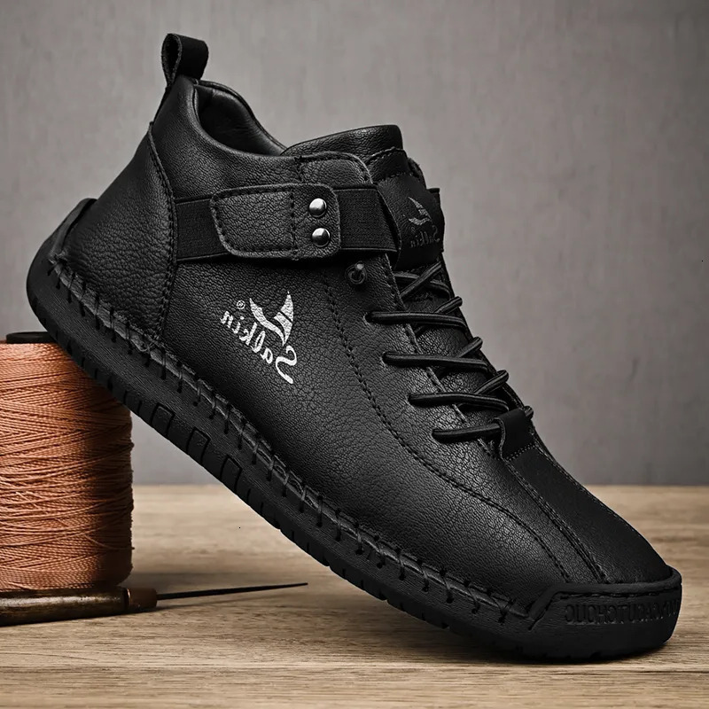 2026 New Designer Boot For Man Retro Handmade Leather Fashion Shoes Outdoor Ankle Boots Men Walking Shoe Breathable Hombres Botas Martin Leather 283