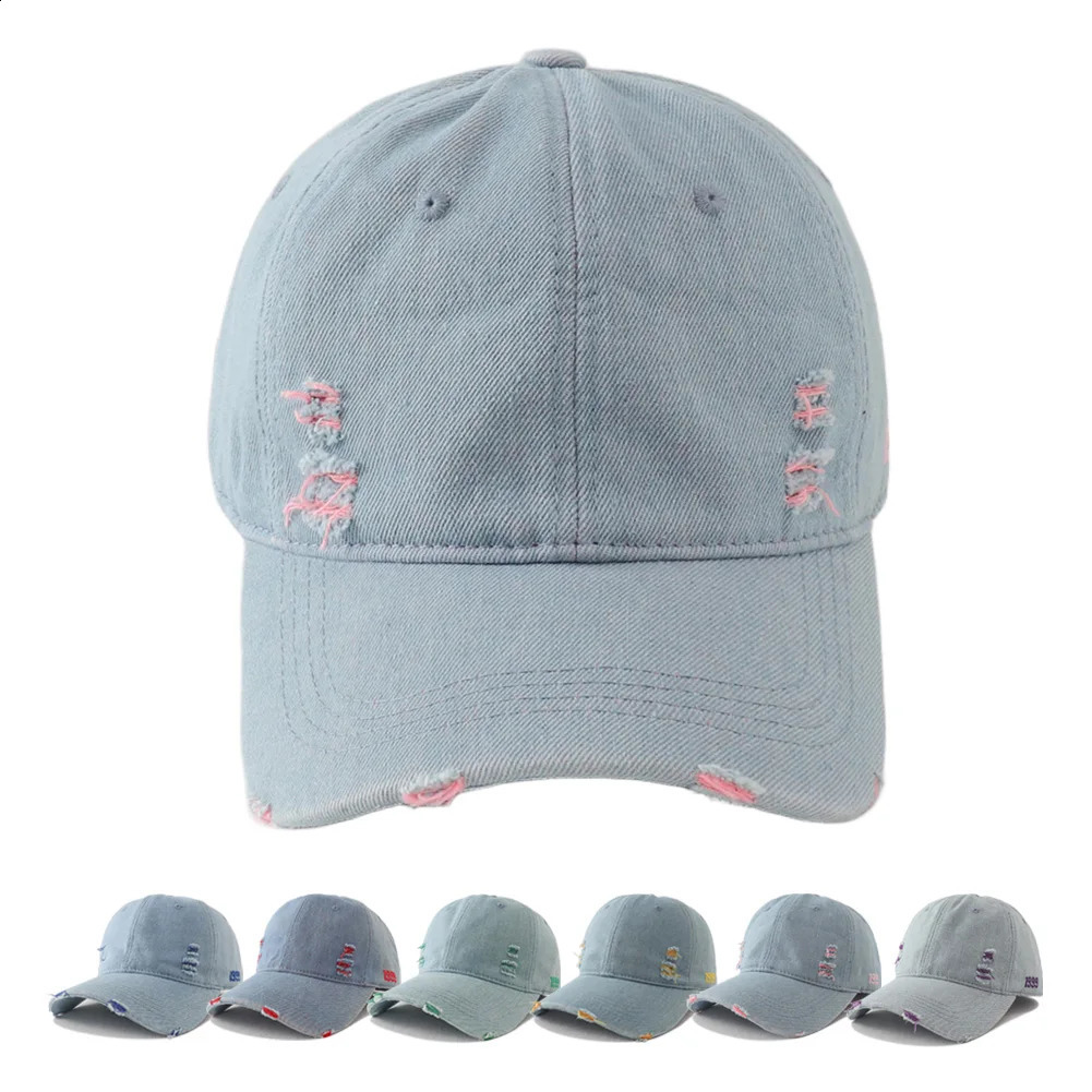 2025 Vintage Washed Cotton Baseball Cap Men Women Denim Dad Hat Outdoor Adjustable Cap Female 260602