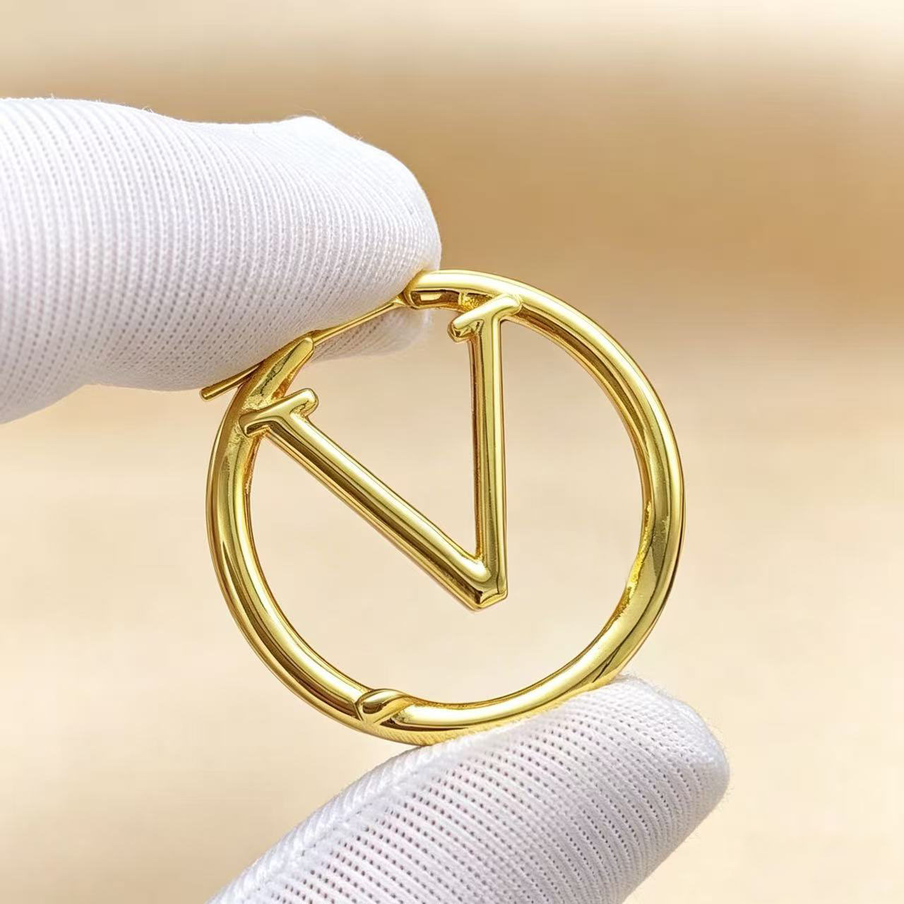 3cm 4cm 5cm gold silver rose hoop earrings fashion earrings designer for women luxuryearrings Christmas party gifts designer jewelry.-image-926110139