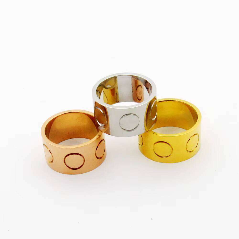 2026 New Senior Brand Designer Couple Wide Screw, Men's Ring Surface Nail Pattern-image-1109590923