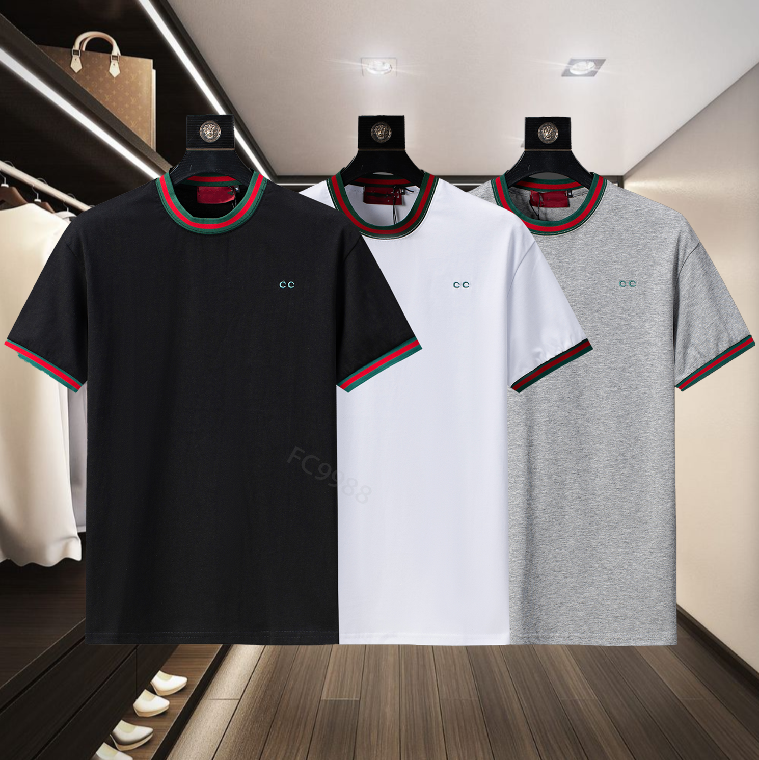 Men's designer T-shirts Summer Men's Embroidered Letters T-shirt Short Sleeve Top Designer T-shirt Badge Shirts Men's and Women'