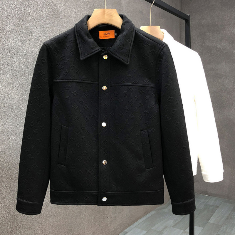 Designer Mens Jackets Luxury Designer Clothes Embossed Monogram Jacket 2026 New Slim Fit Spring Autumn Casual Coat For Men Men's Outerwear