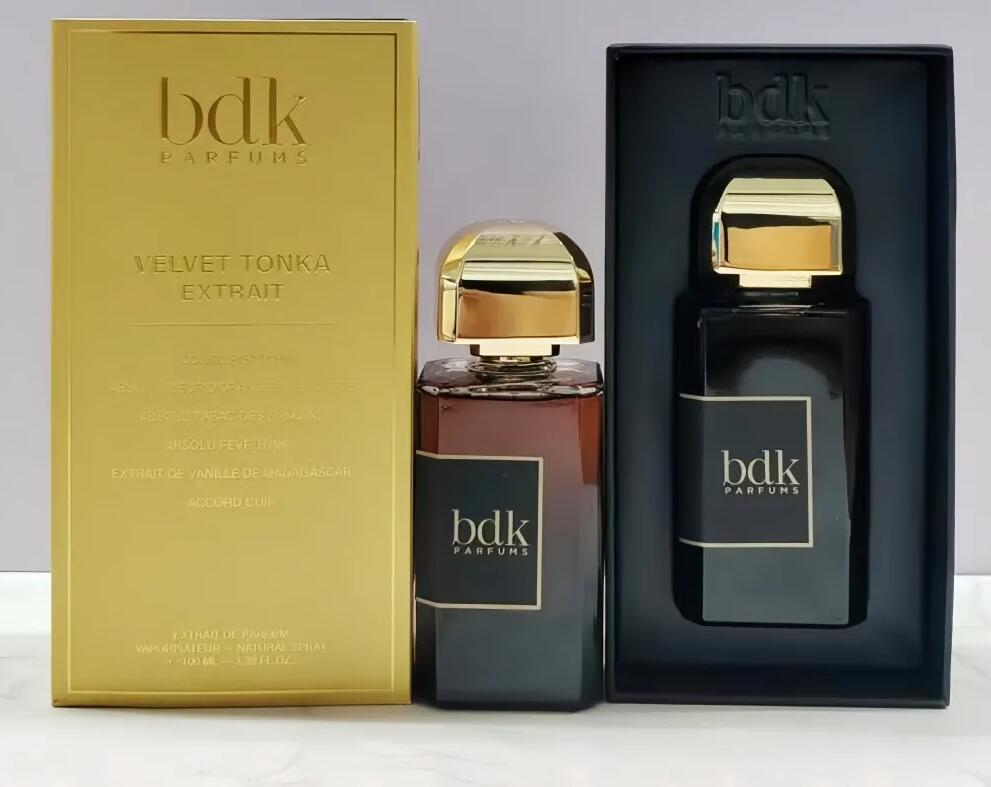 VELVET TONKA EXTRAIT Perfume 100ml Velvet Tonka Men Women Perfumes BDK PAS CE SOIR Citrus Riviera Fragrance Fruit Flower Scent Lady Spray good smell