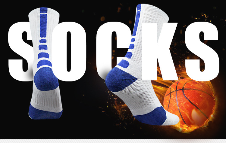 2026 Elite Football High Top Cushioned Socks Running Socks High-Performance Athletic Socks Women's Anti-Slip Thick Towel Bottom High-Top Sports