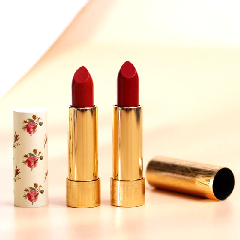 Makeup Lipstick 3.5g Matte Velvet Lipstick ROUGE A LEVRES VOILE 4 Shades Red Rose Flower Tube Long Lasting Color Retention Lip Makeup-image-1067046211