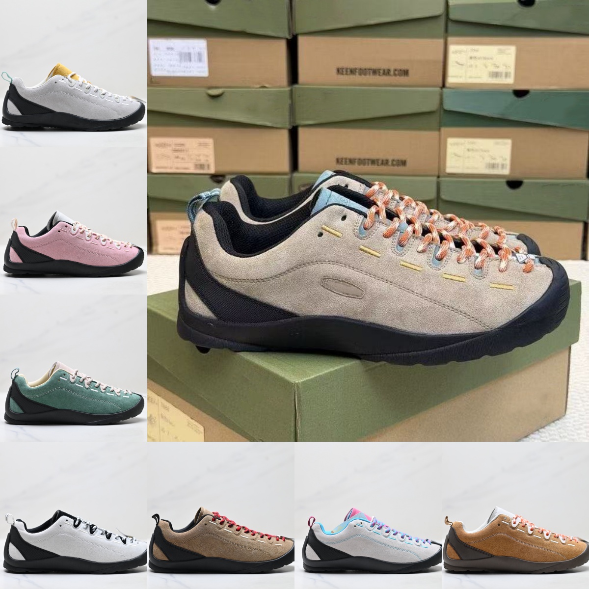 KEENSS jasper designer casual shoes men women low-top suede rubber outsole outdoor leisure mountaineering hiking shoes Flat bottom anti slip sneaker