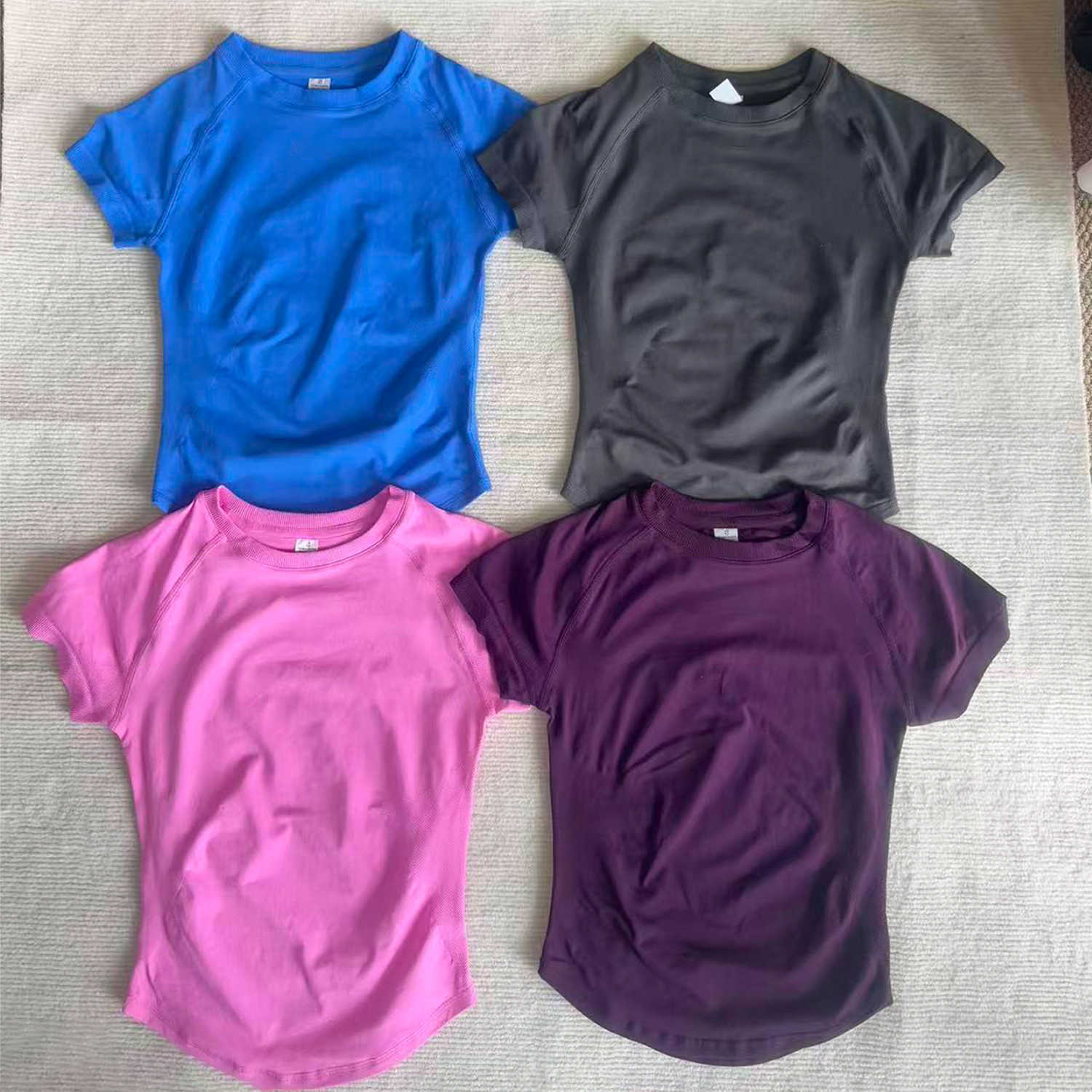 Gym T Shirt Short ARFTE Sleeve Top Womens Round Neck Seamless High Stretch Fitted Sports Gym Shirt Workout Clothing M260608