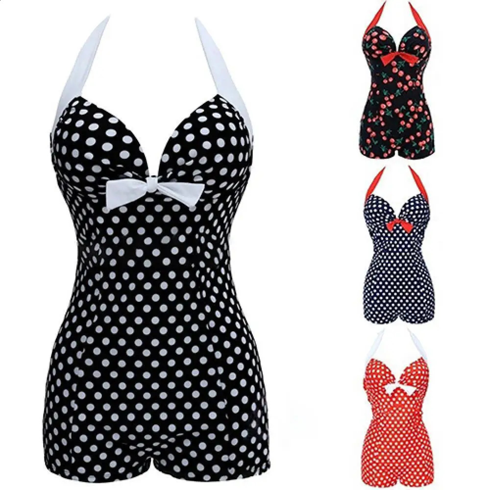 80 Women One-piece Bathing Suit Dotted Beachwear Push Up Monokini Swimsuit Swimwear Womens Swimwear 260604bj