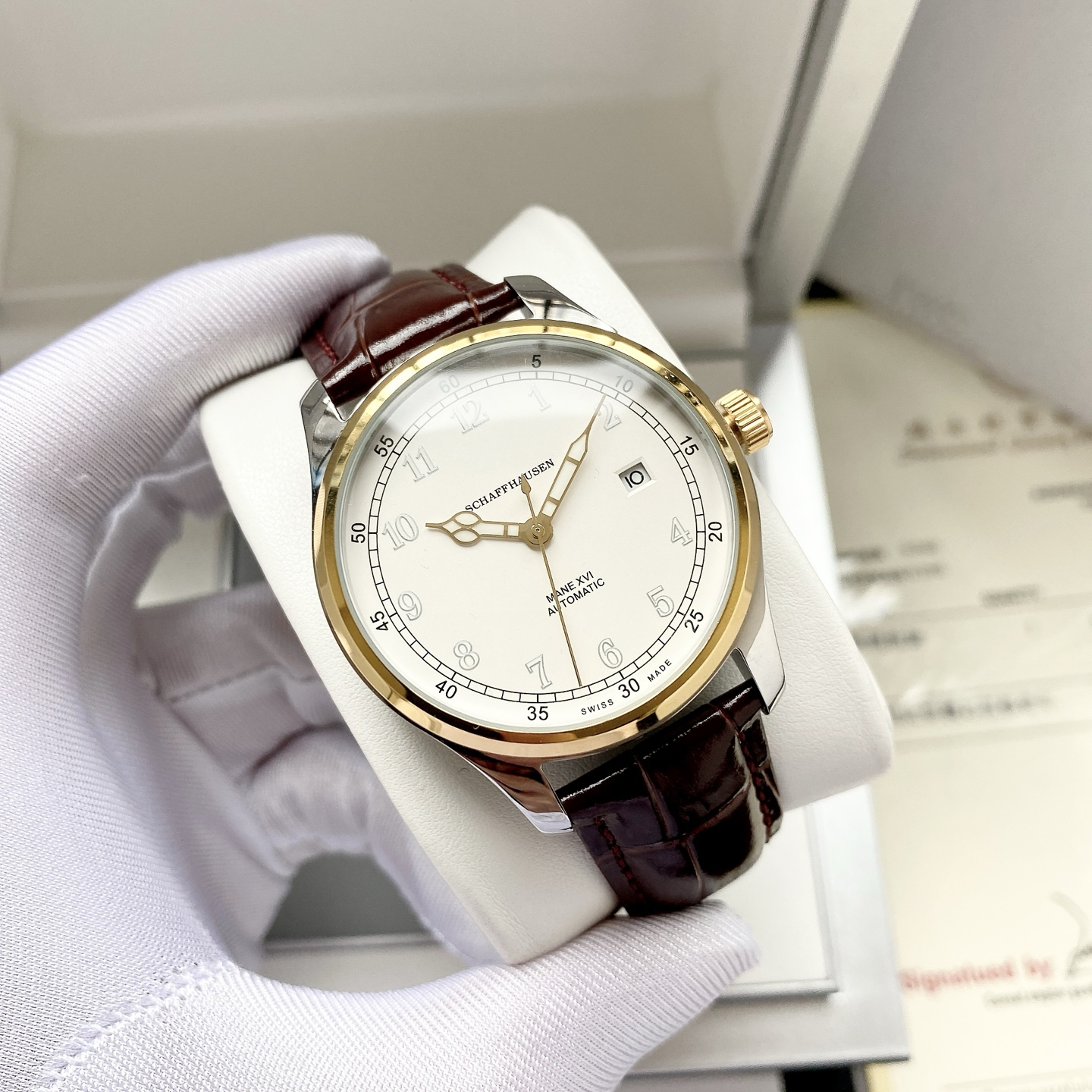 Mens women IW CC PILOT'S Wristwatches Men Automatic Mechanical watches Six Stitches Watch #138