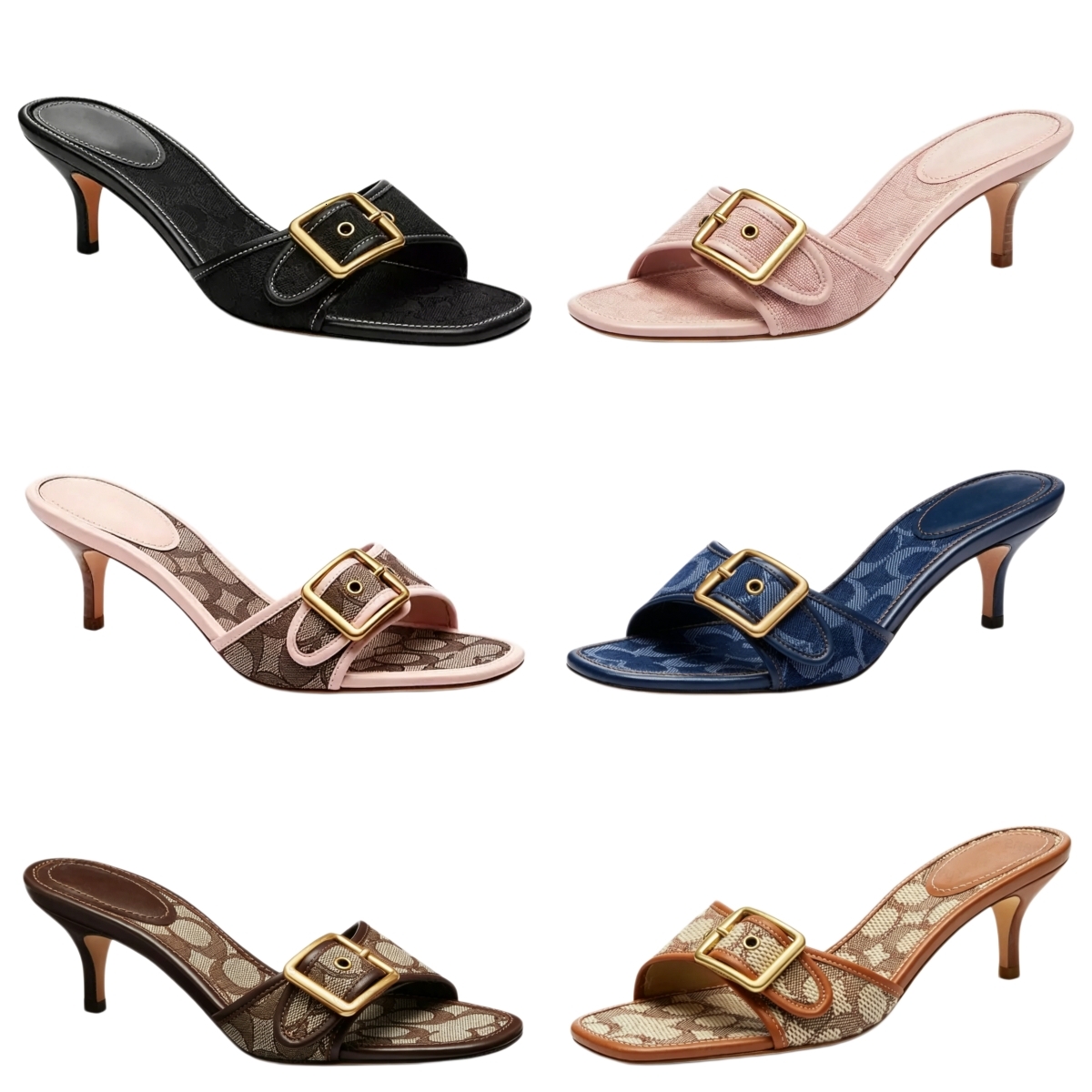 Designer Margot Sandals Women's Kitten High Heels C Summer Beach Luxury Cowboy High Heels High Quality Leather Slippers Cute Women's Low H