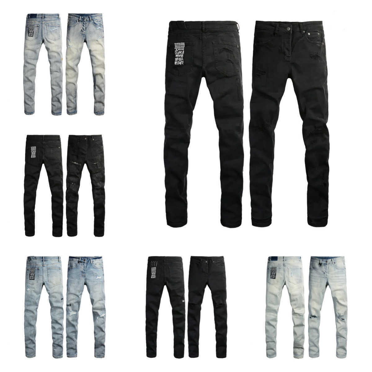 blue kusbi black baggy for mens kasubi jeans kusubi pants Jean skinny stacked jean men slim fit pantnes hombre S2608153EY1