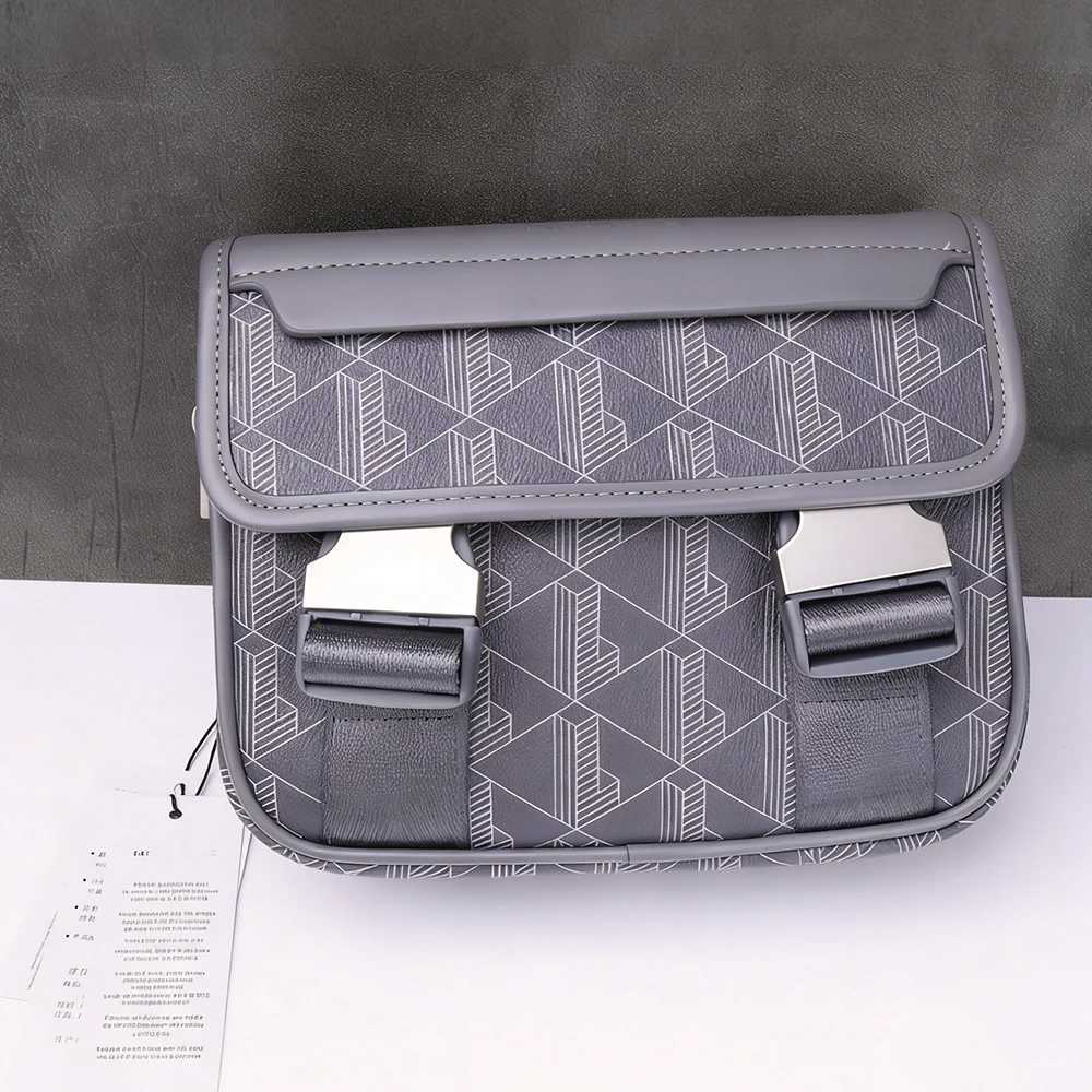 New retro printed messenger men's shoulder bag PU casual trend crossbody bag fashionable mobile phone storage handbag Q261016