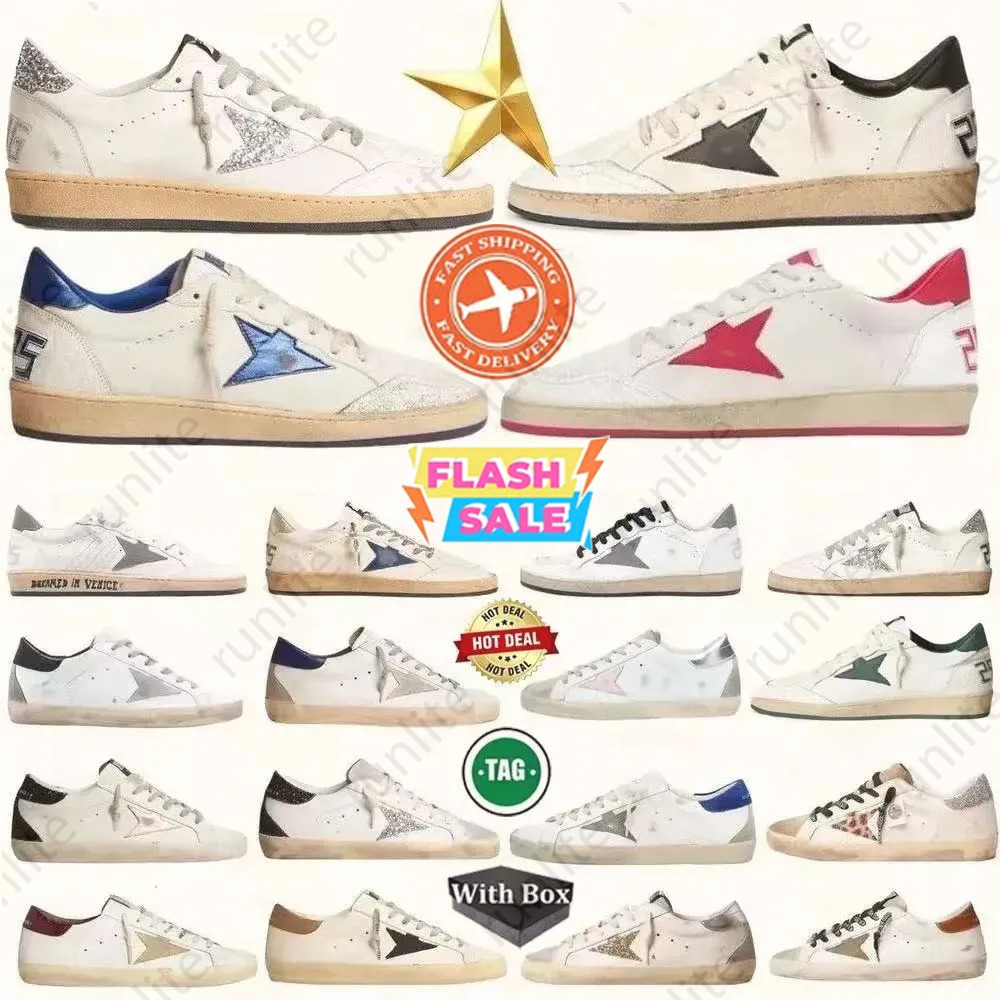 Golden Goodse Dirty Classic Star Patchwork Super Sneakers Men Women Leather Suede Low Top Lace Up Ball Casual Shoes Old School Vintage Fashion Stree