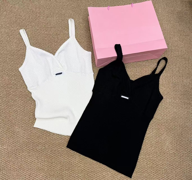 Débardeur tricoté en dentelle déchiré à col en V y2k pour femmes, coupe cintrée, haut sans manches, été Cool Street Style Singlet tricots