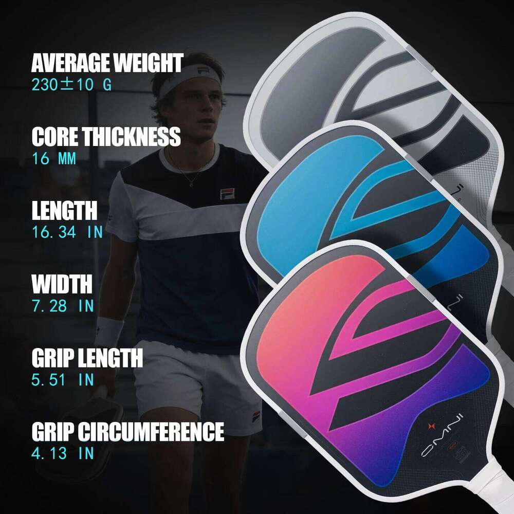 2026 New SLK OMNI BOOMSTICK Elongated Pickleball Paddle 16Mm EPP Foamcore Outdoor T700 outdoor Carbon Outdoor Fiber USAPA Approved Professional Rack