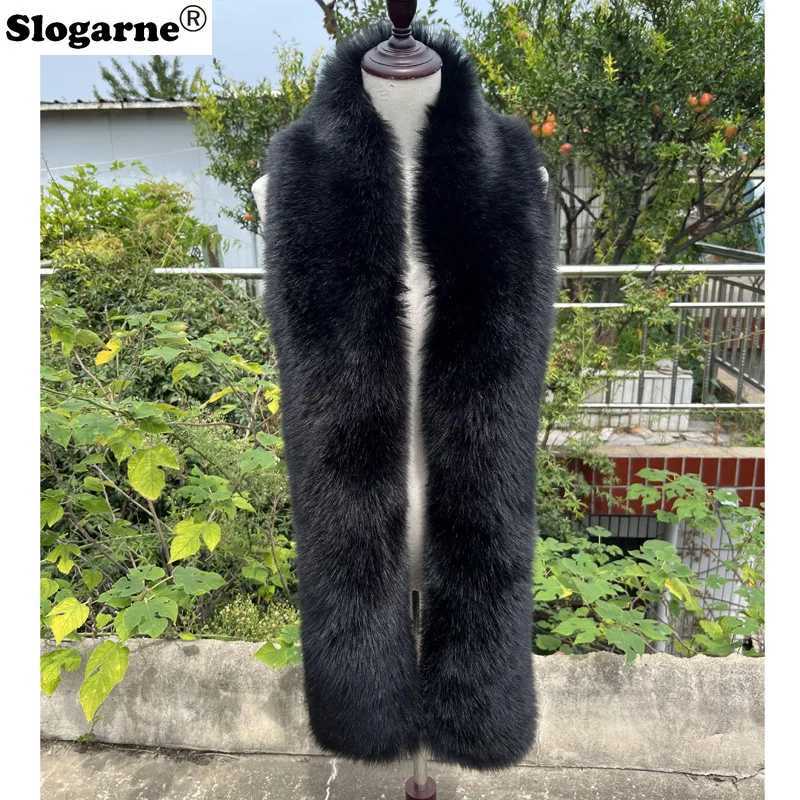 Américain 180 cm Super Long Fausse Fourrure De Renard Écharpe D'hiver Femmes Cosplay Chaud Mode Cou Décor Moelleux Châle Wrap De Luxe Fourrure Fo