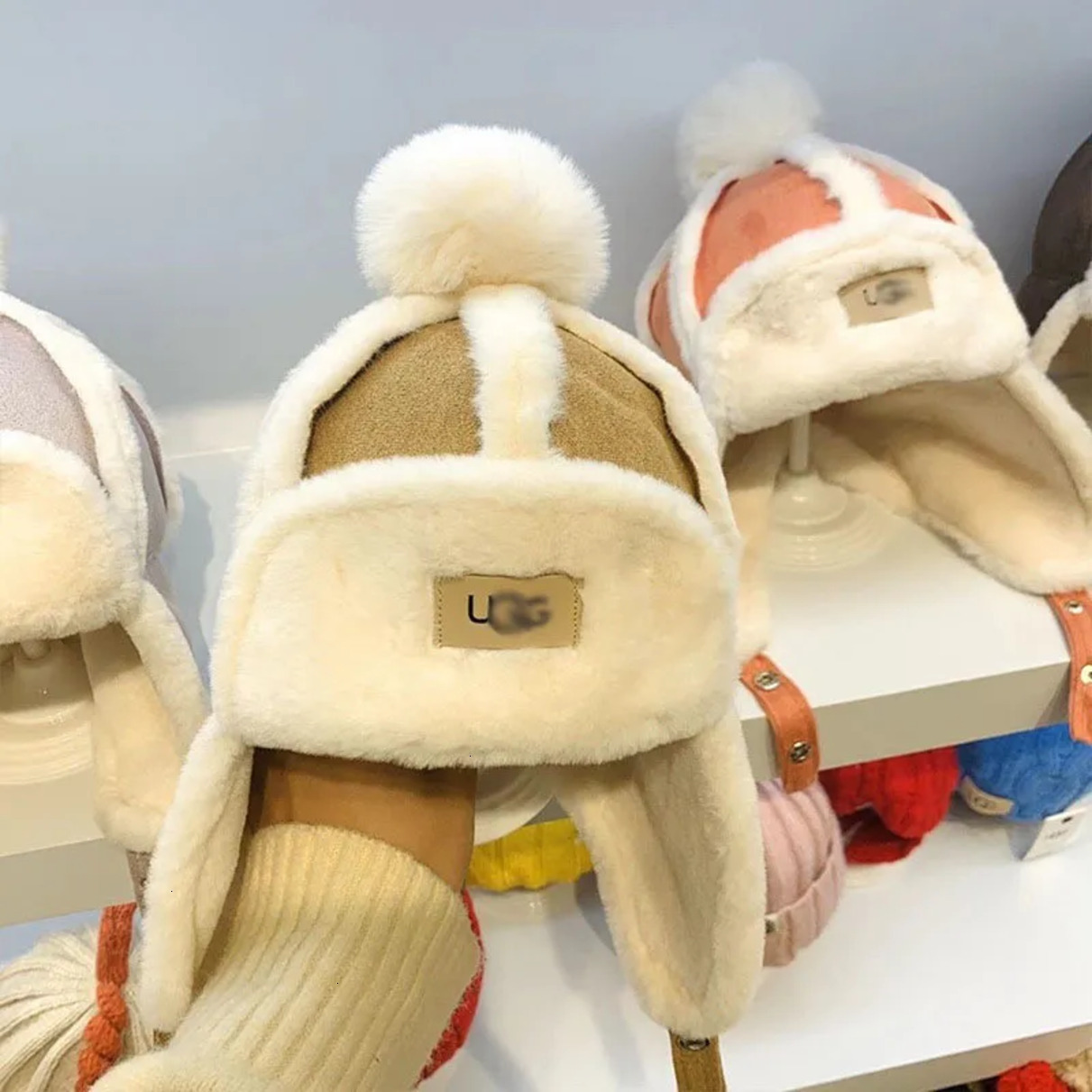 2026 Kid Hair Accessories Designer New Arrival Winter Baby Aviator Hat, Trapper Hat Warm Thickened Infant Cap For Boys And Girls With baby hair clip