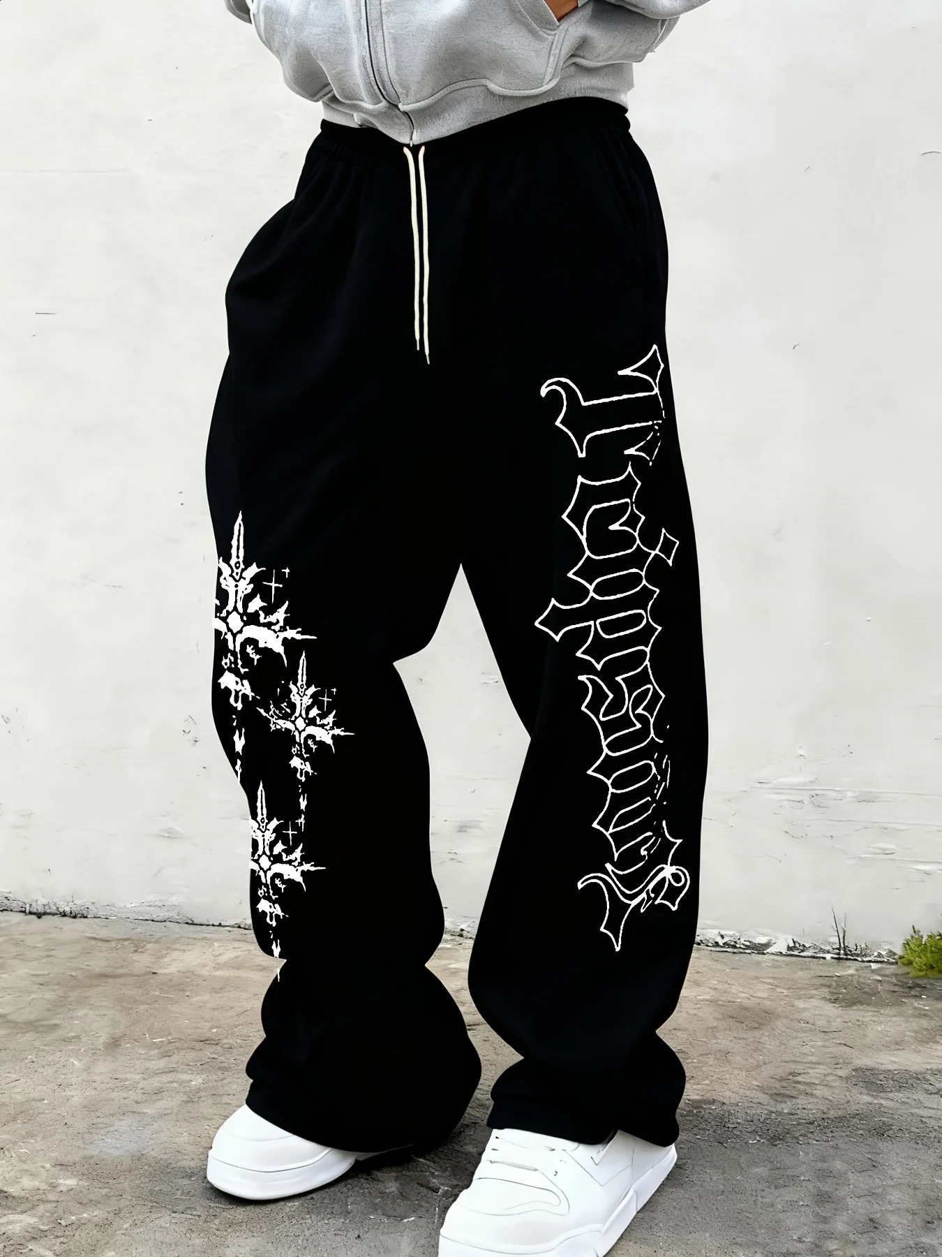 Mens Womens s versatile solid color drawstring loose casual sports trousers suitable for all seasons streetwear men pants 260604bj