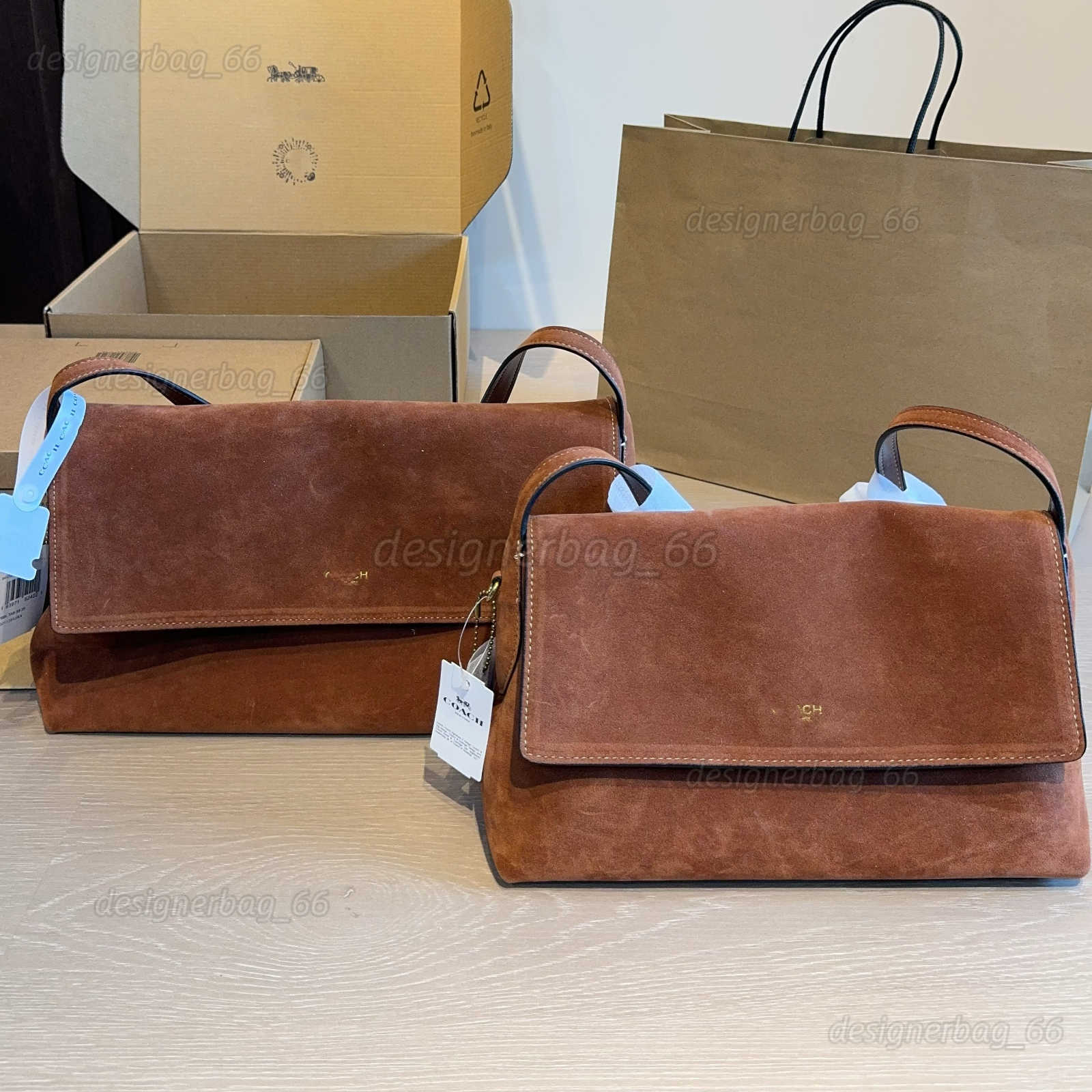 Totes hot Designer High quality 2026 new bags Luxury Shoulder 35 Large Caipoceity Tote Chelsea Suede Evening Bags Brown Purse Women Shopping Bag-image-1112824834