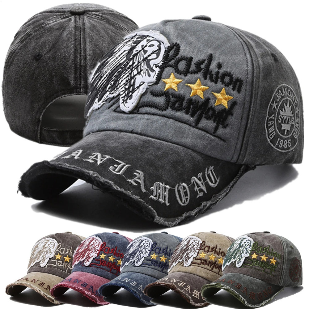 Unisex Washed Cotton Vintage Cap Letter Embroidery Baseball Cap Men And Women Outdoor Sports Hats 260608