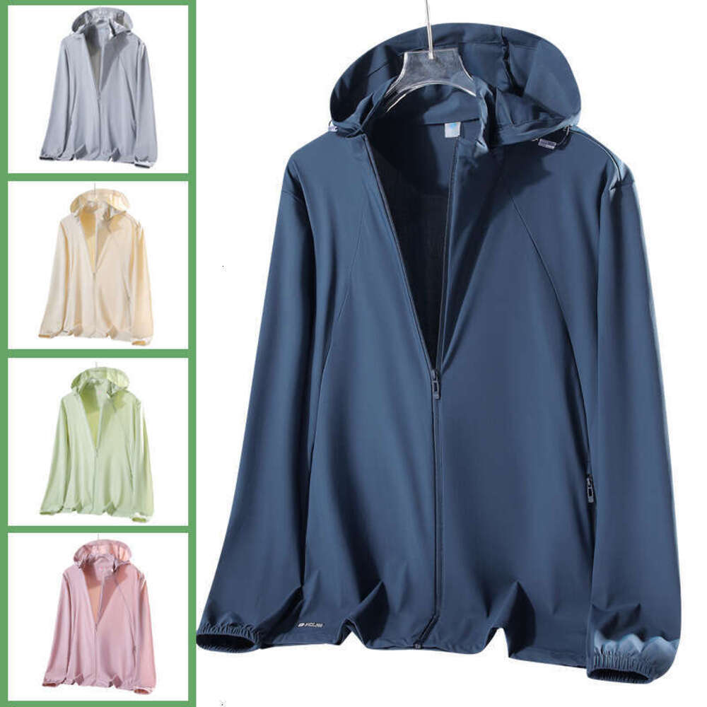 Summer Couple's Hooded Breathable Quick-Dry Cycling Jacket, Sun Protection Clothing, Women's Skin Jacket, Thin Coat, Men's Group Clot