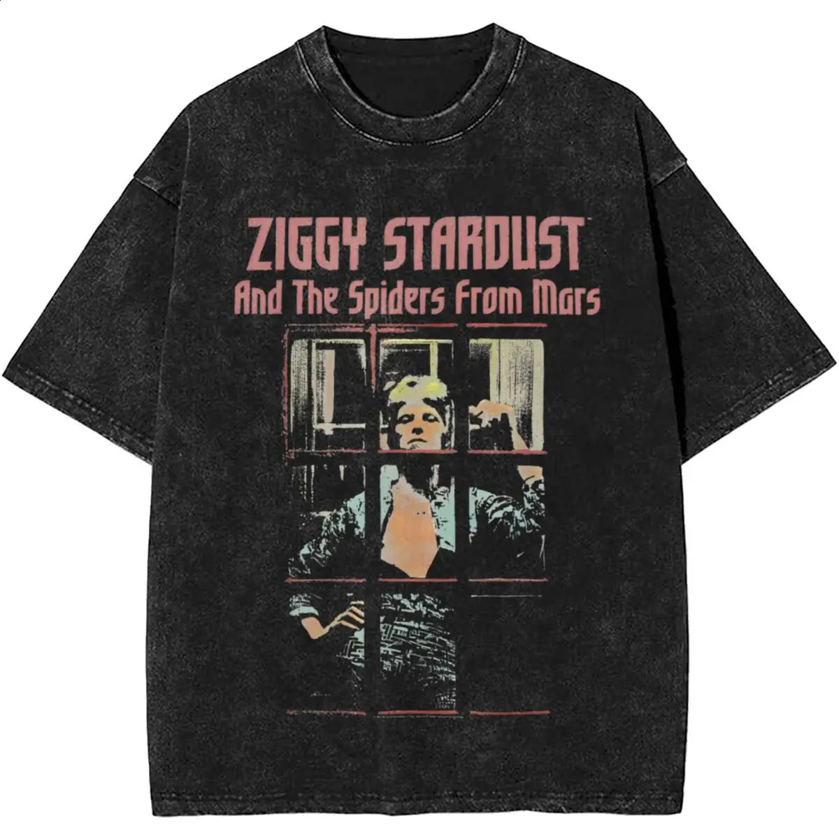 2025 From The 70s Vintage Washed T Shirt Men Davids Bowied Cotton TShirts Summer O Neck Leisure Tees Clothes 260605