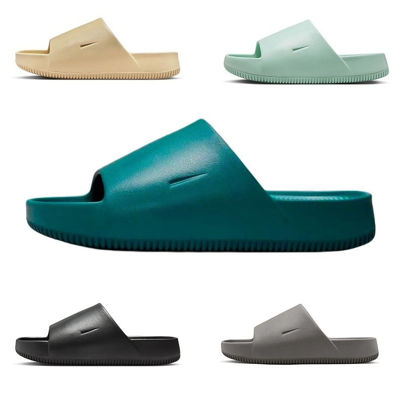 Luxury Designer Unisex Calm Slides Sandals Mens Womens Slippers Seasame Geode Teal Sail Black Jade Ice Flats Slides Summer Beach Flip Flops Sanda