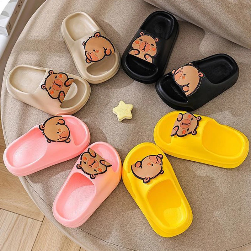 2026 Summer Childrens Slippers for Boys and Girls Cute Dolphin Home Slippers Non slip Soft Bottom Bathroom Slippers 260608