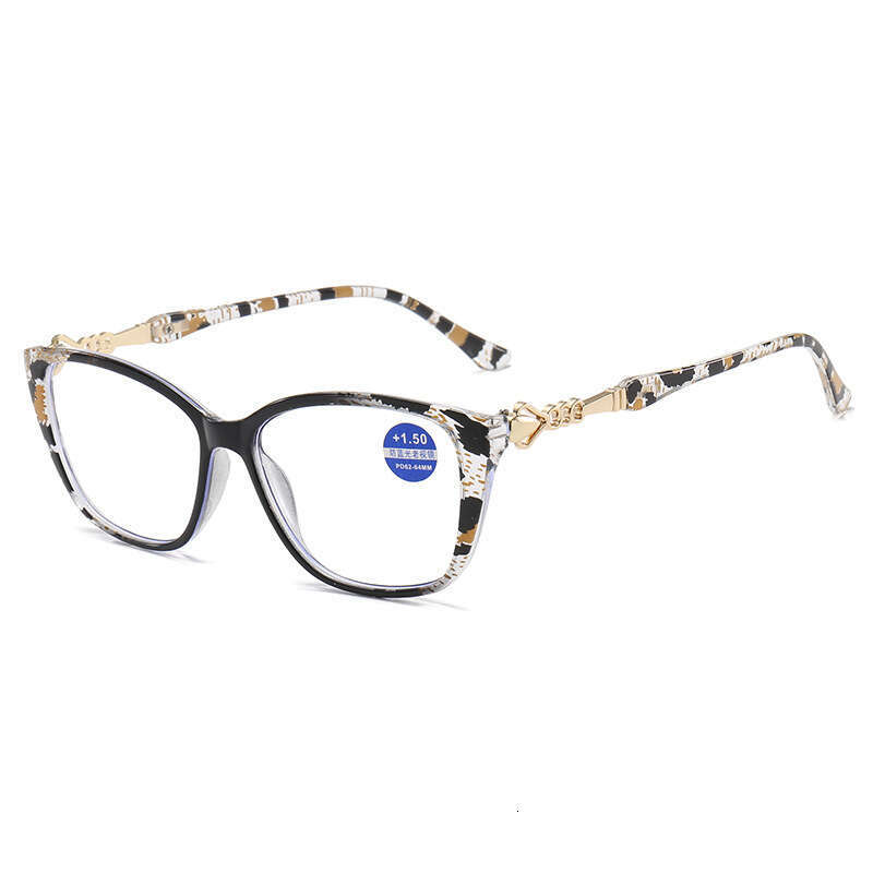 2026 Premium Designer Sunglasses New Leopard Print Square Frame Anti-Blue Light HD Metal Accessories Reading Glasses For Women Wholesale