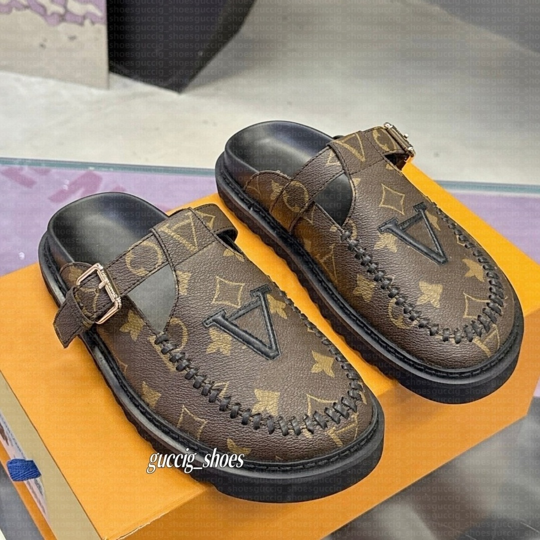 Designer Colorado Mule slides Leather Flat Clog Sandal Womens Man Leisure Comfort Slide Retro Suede Slipper Birken Shoes Buckle Scuffs Mary Jane Sho
